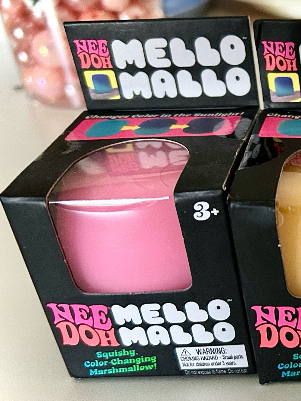 Rare! NeeDoh Mello Mallo PINK Squishy Toy - Authentic NEW